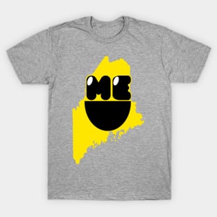 Maine States of Happynes- Maine Smiling Face T-Shirt